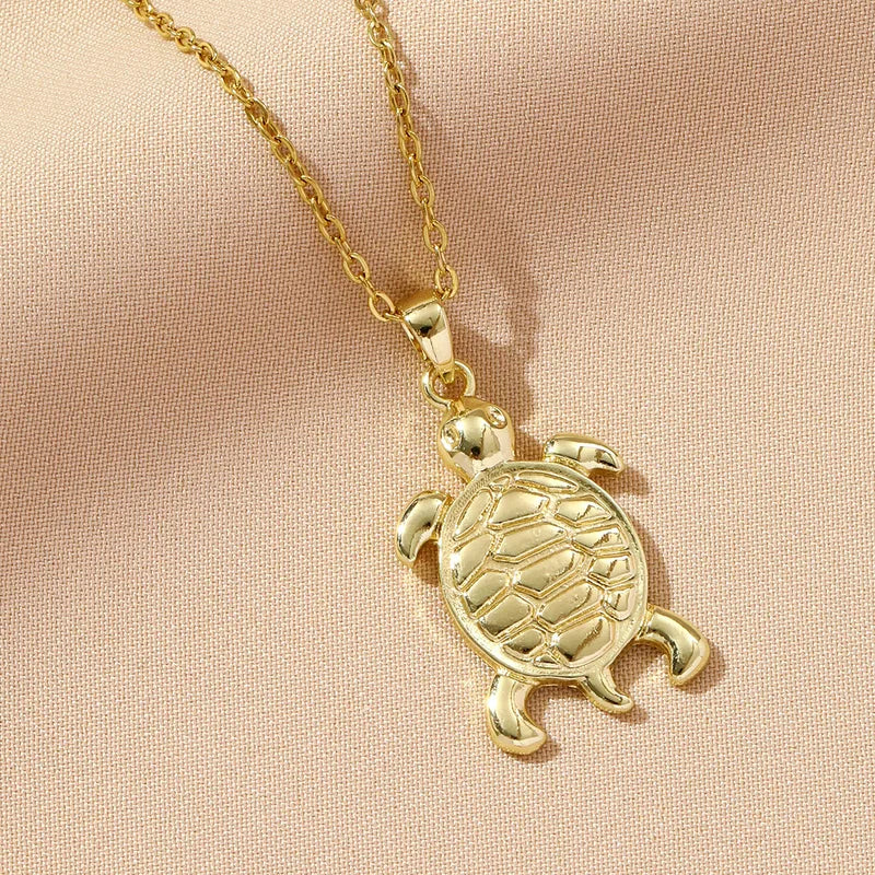 Gold Turtle Necklace