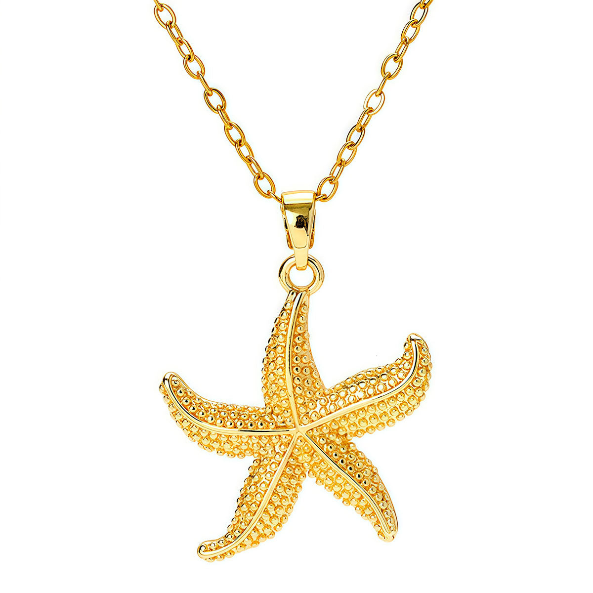 Gold Starfish Pendant Necklace