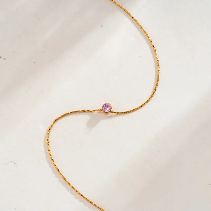 Necklace with Purple Zircon