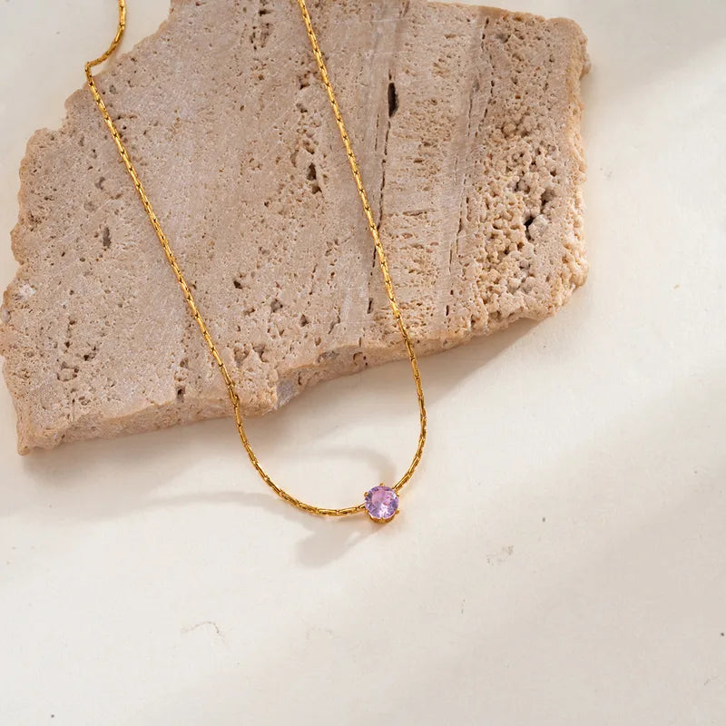 Necklace with Purple Zircon